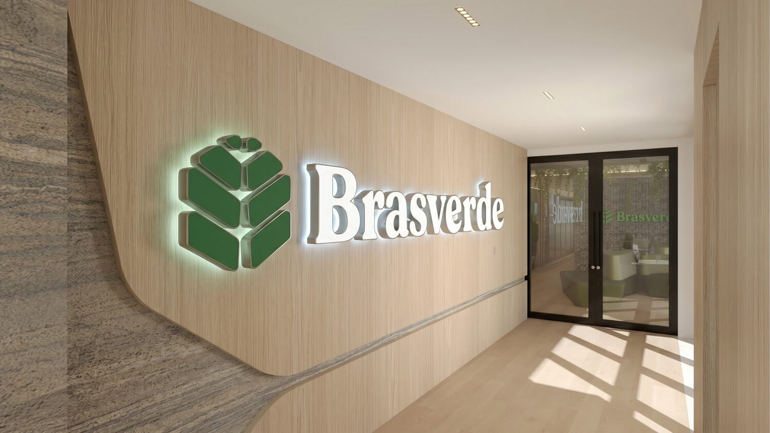 Letreiro iluminado da Brasverde